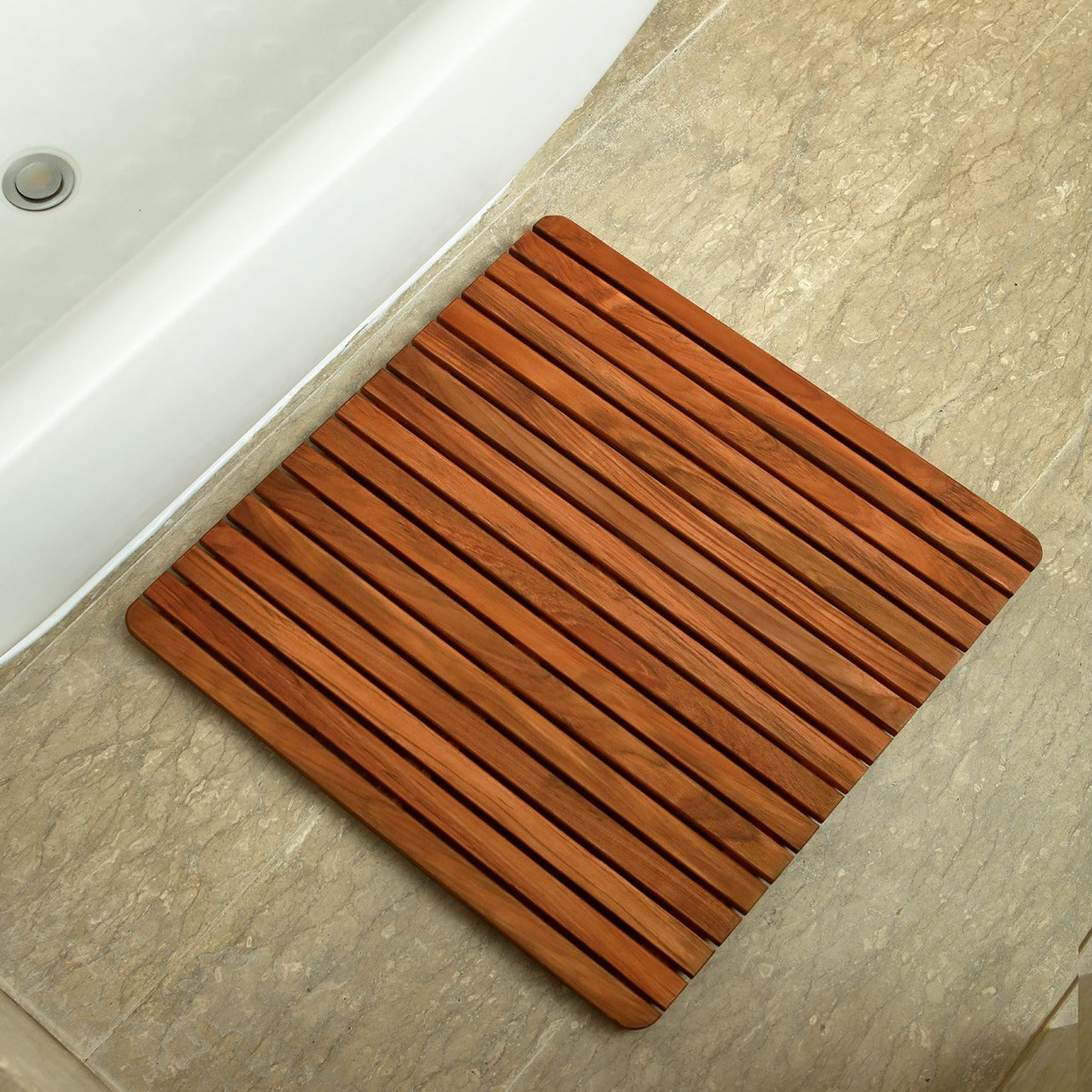 Yukon Teak Shower and Bathmat 24" x 24"